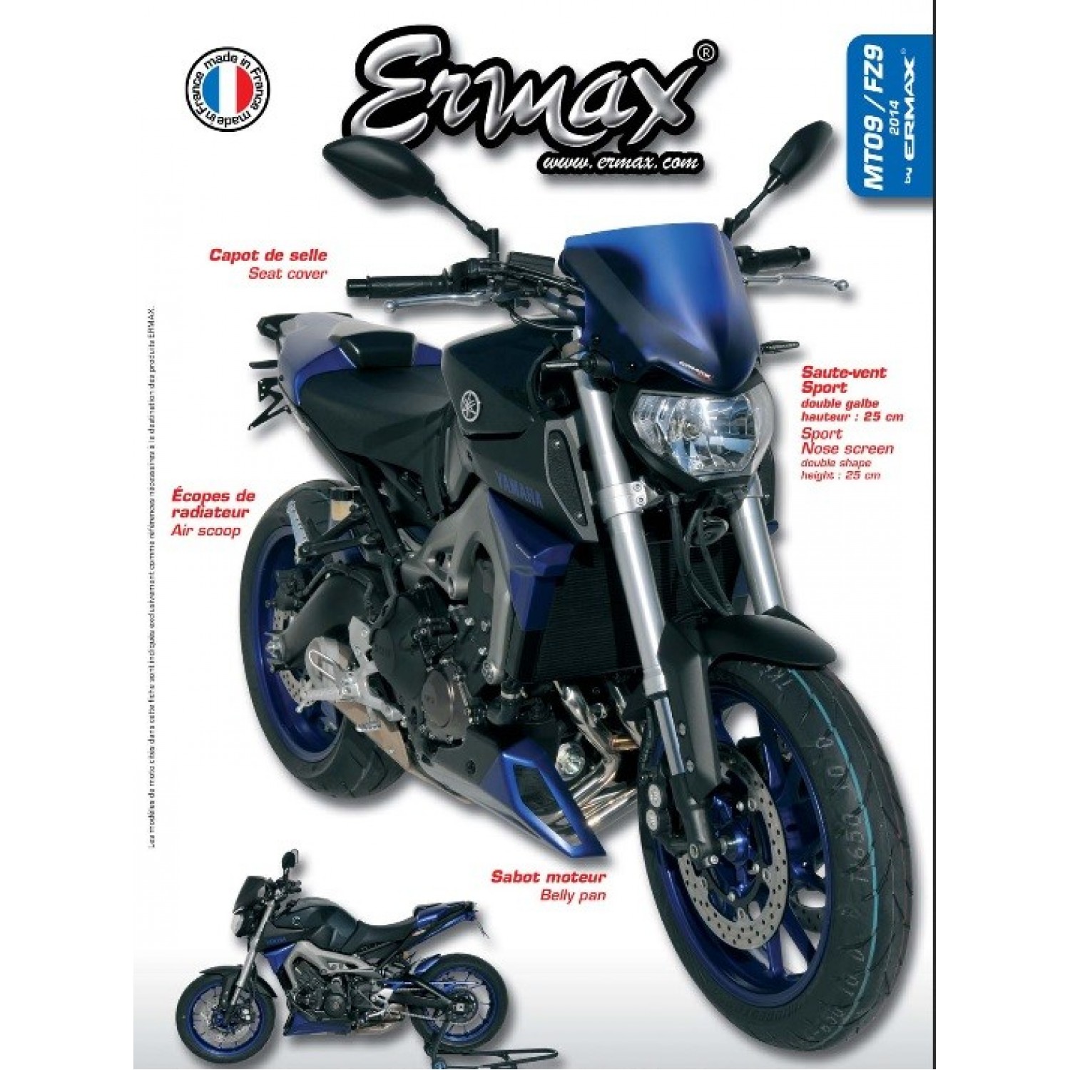 Capot de selle Ermax MT09 Yamaha KraxMoto