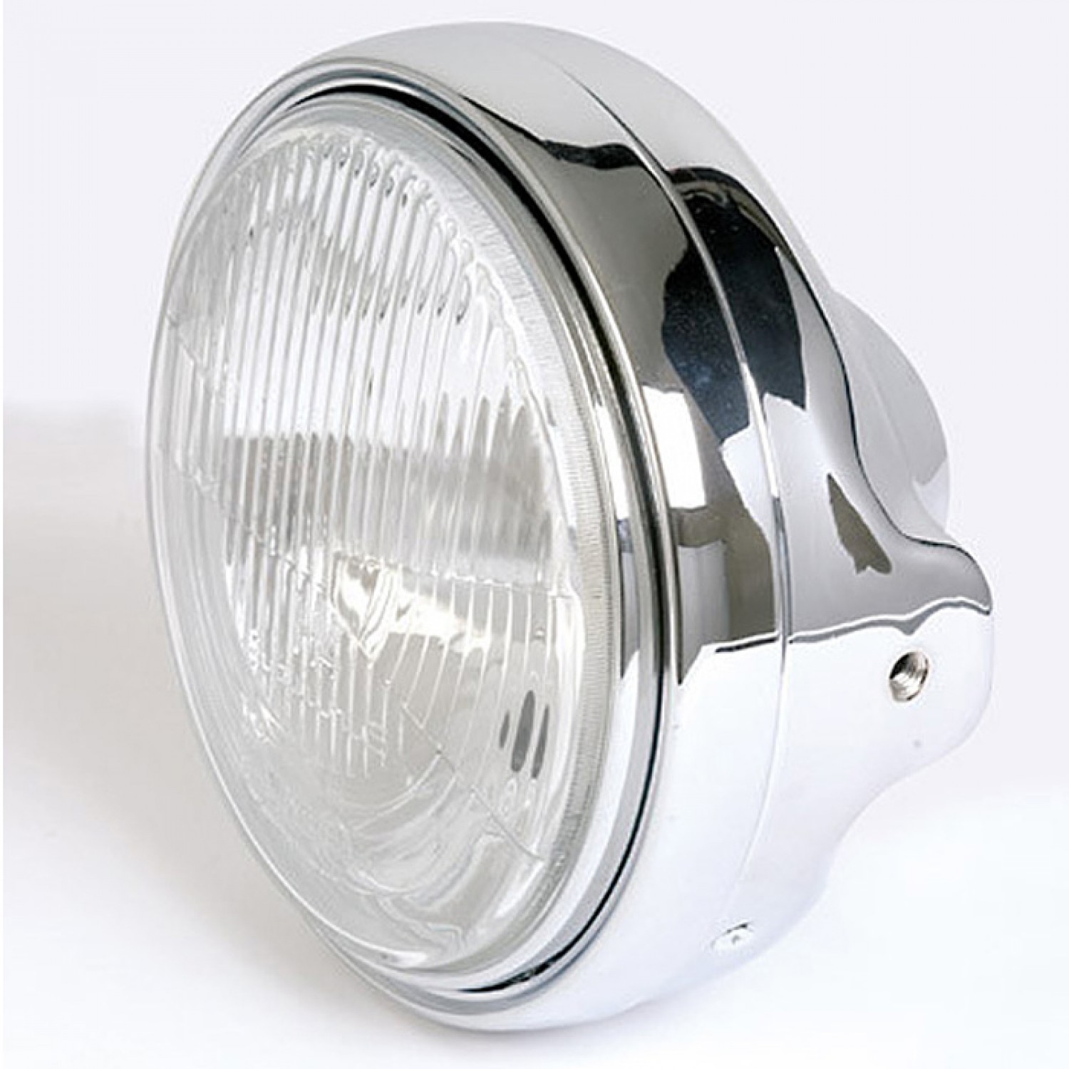 Optique moto Full LED Chromé pour phare rond 7 pouces - Type 2
