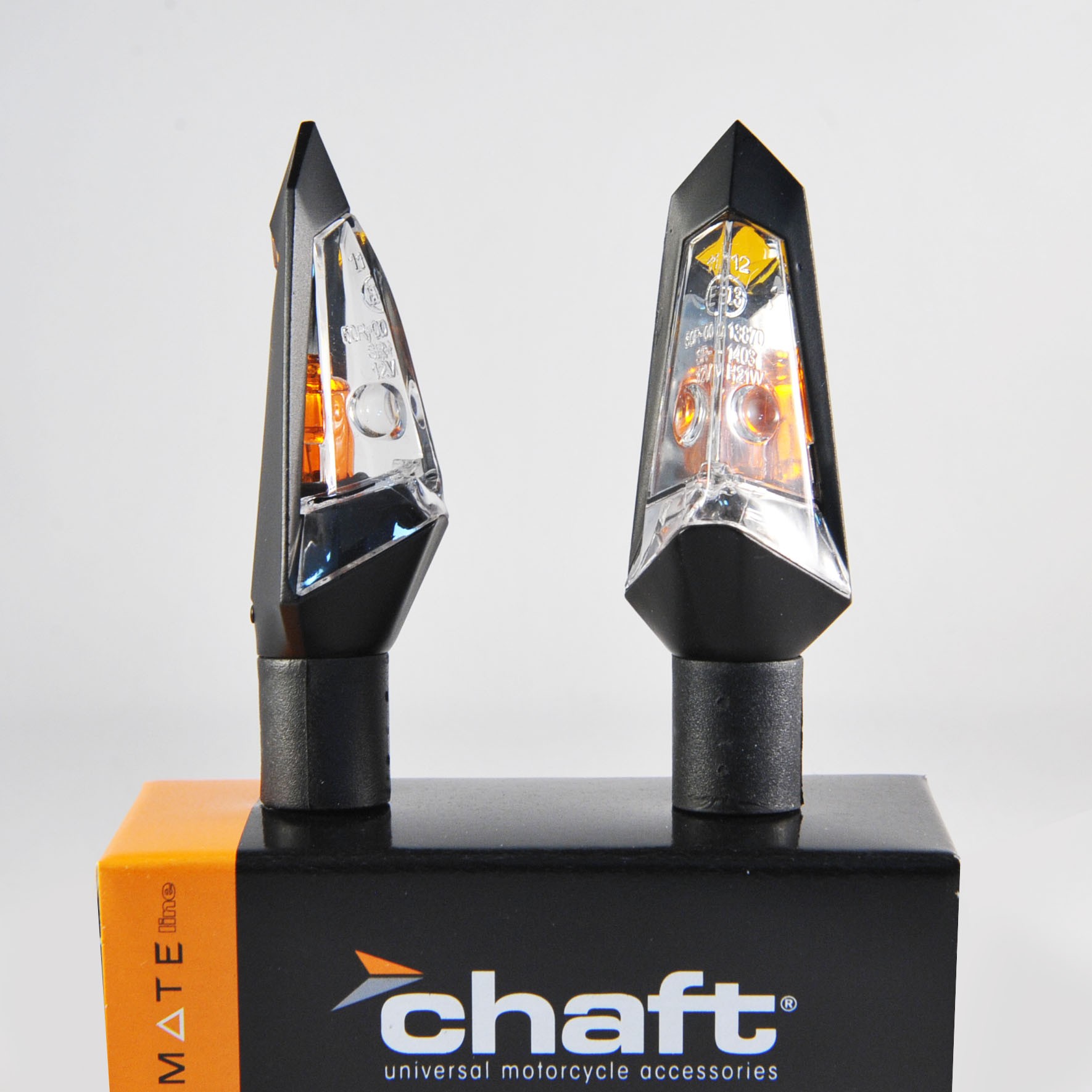 CHAFT paire de clignotants moto universels THUNDER à ampoule