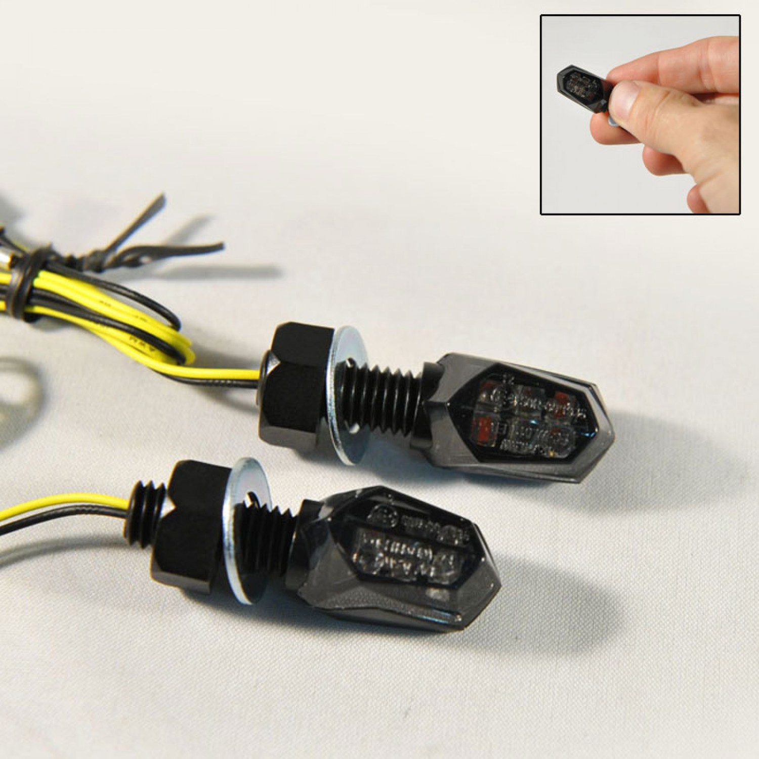 1 paire de clignotants à LED pour moto, petit clignotant